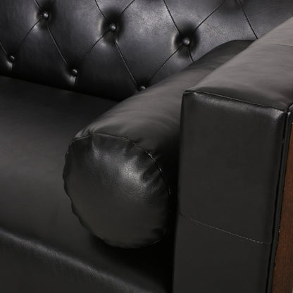 Faraway Modern Tufted Sofa w/ Accent Pillows by Christopher Knight Home
