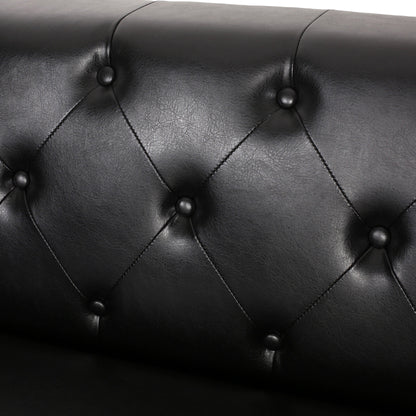 Faraway Modern Tufted Sofa w/ Accent Pillows by Christopher Knight Home