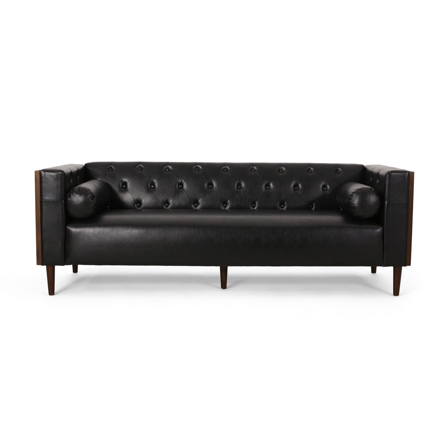 Faraway Modern Tufted Sofa w/ Accent Pillows by Christopher Knight Home