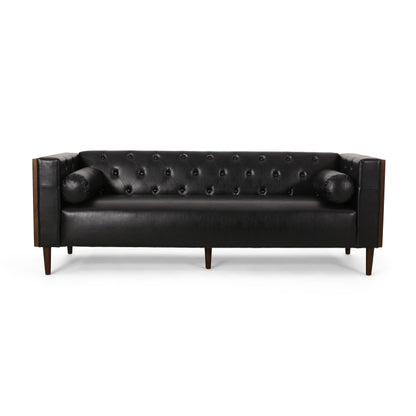 Faraway Modern Tufted Sofa w/ Accent Pillows by Christopher Knight Home