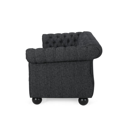 Farhart Tufted 3 Seater Sofa by Christopher Knight Home