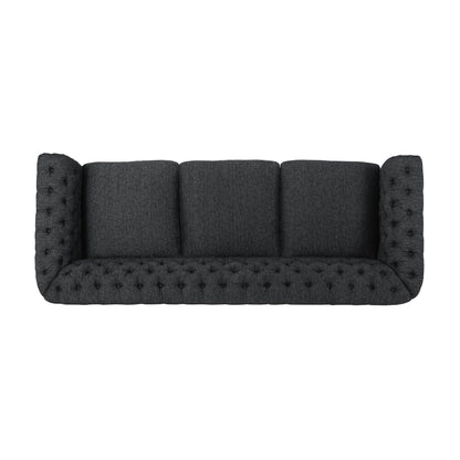 Farhart Tufted 3 Seater Sofa by Christopher Knight Home