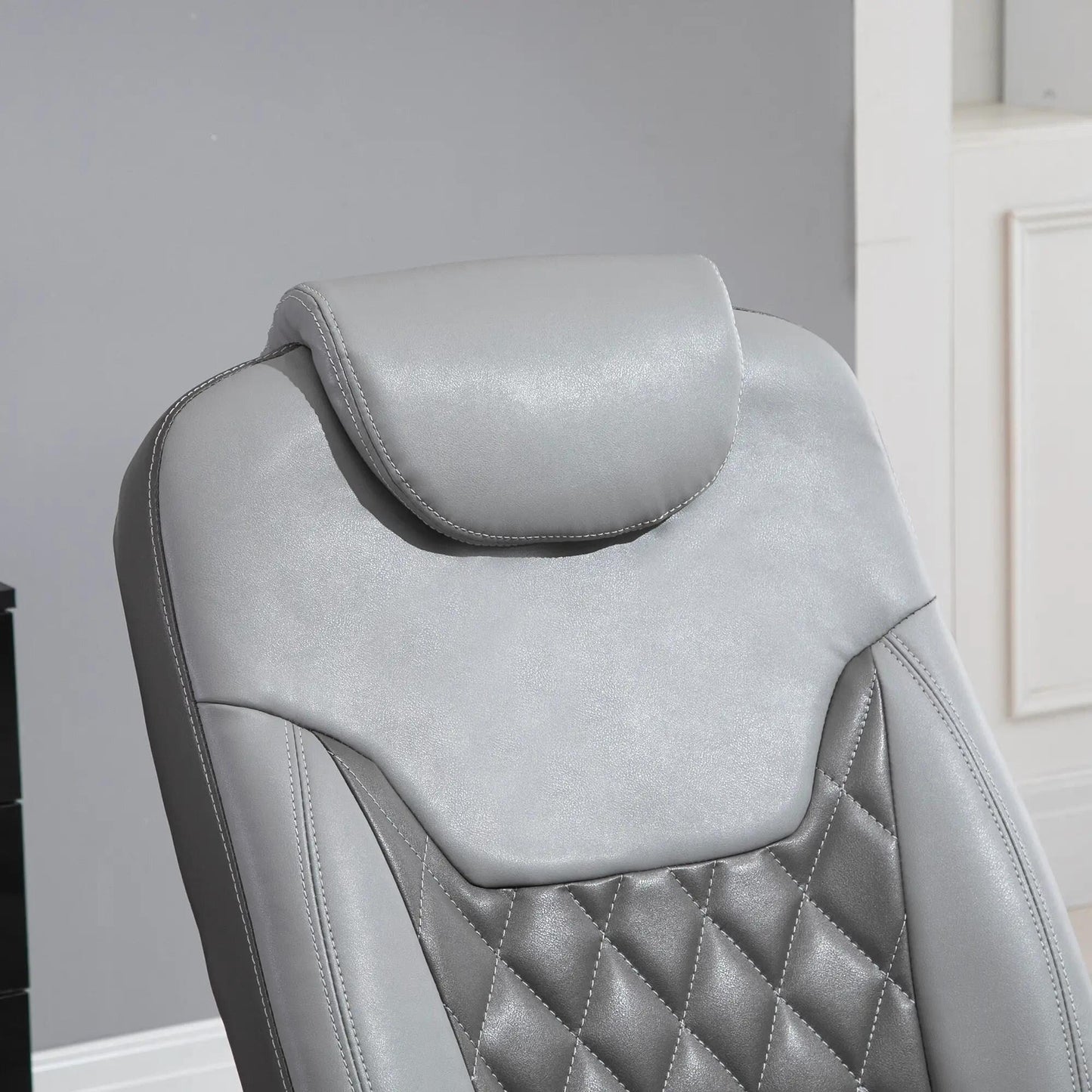 Faux Leather Manual Recliner,Adjustable Swivel,Armchair with Footrest