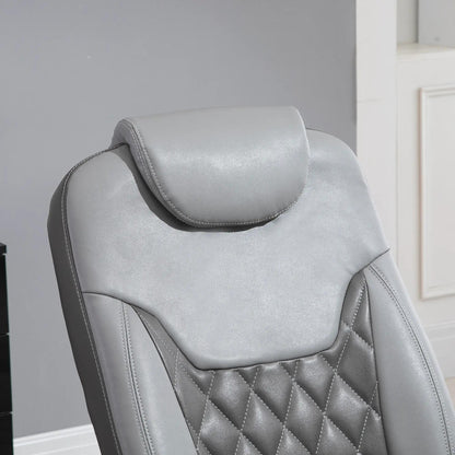 Faux Leather Manual Recliner,Adjustable Swivel,Armchair with Footrest
