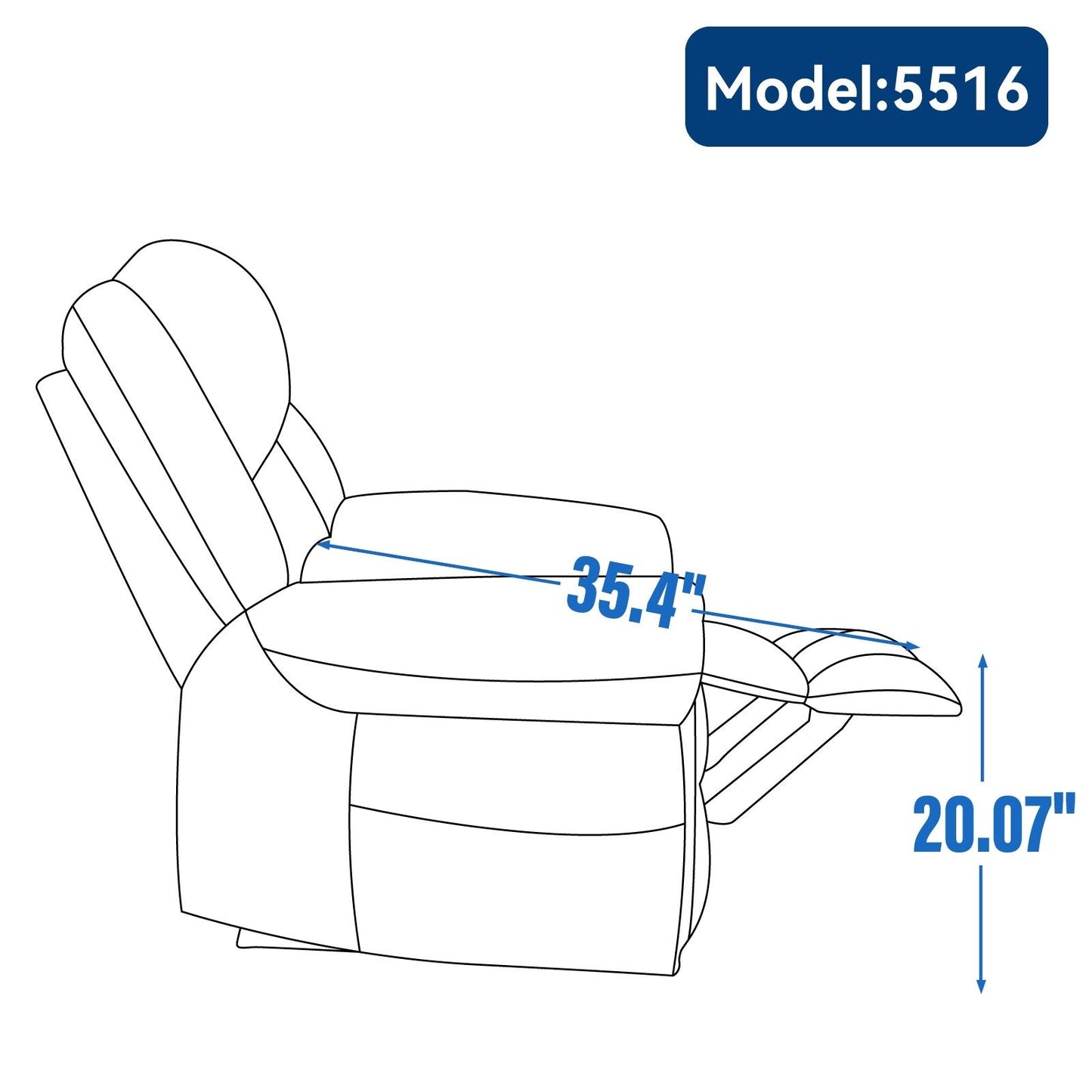 Faux Leather Power Lift Recliner with Massage & Lumbar Heating