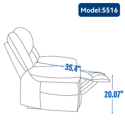 Faux Leather Power Lift Recliner with Massage & Lumbar Heating