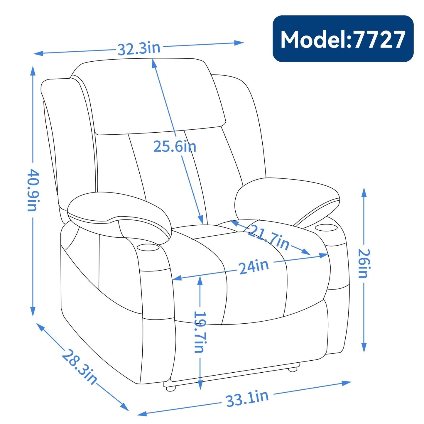 Faux?Leather Power Lift Recliner Chair with Massage, Heat & Dual Motors