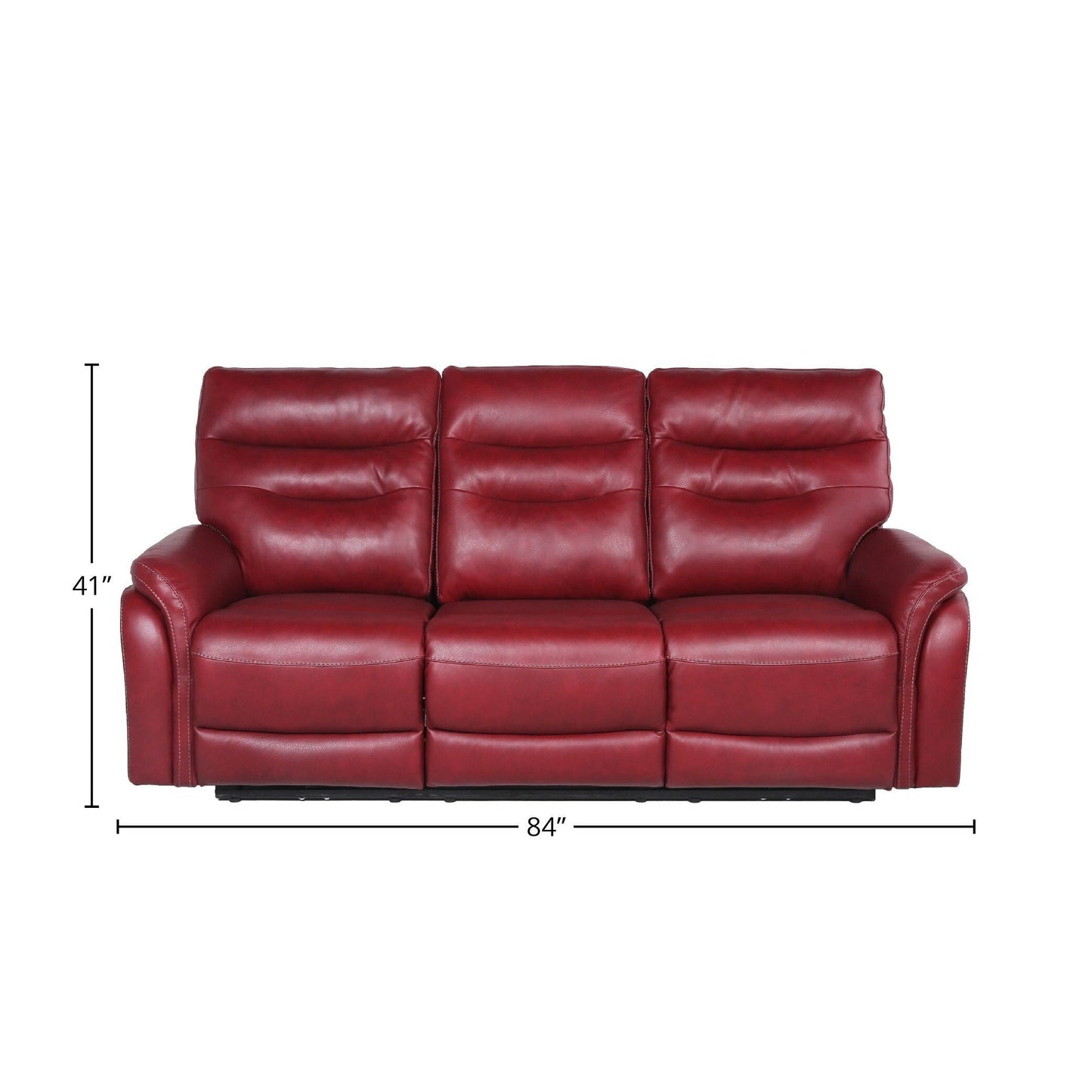 Favara 84 Upholstered Power Reclining Sofa, Red