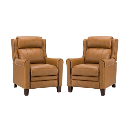 Felisa 32.48 Wide Genuine Leather Manual Recline Set of 2