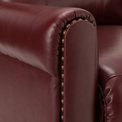 Felisa 32.48 Wide Genuine Leather Manual Recliner
