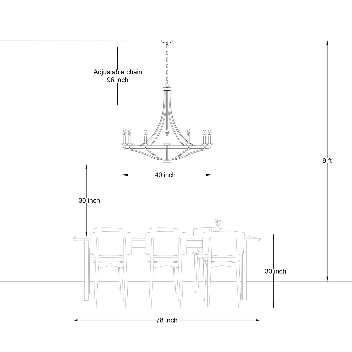 Fidenza 12-light Modern Farmhouse Empire Wagon Wheel Chandelier with UL - D40'' * H135''