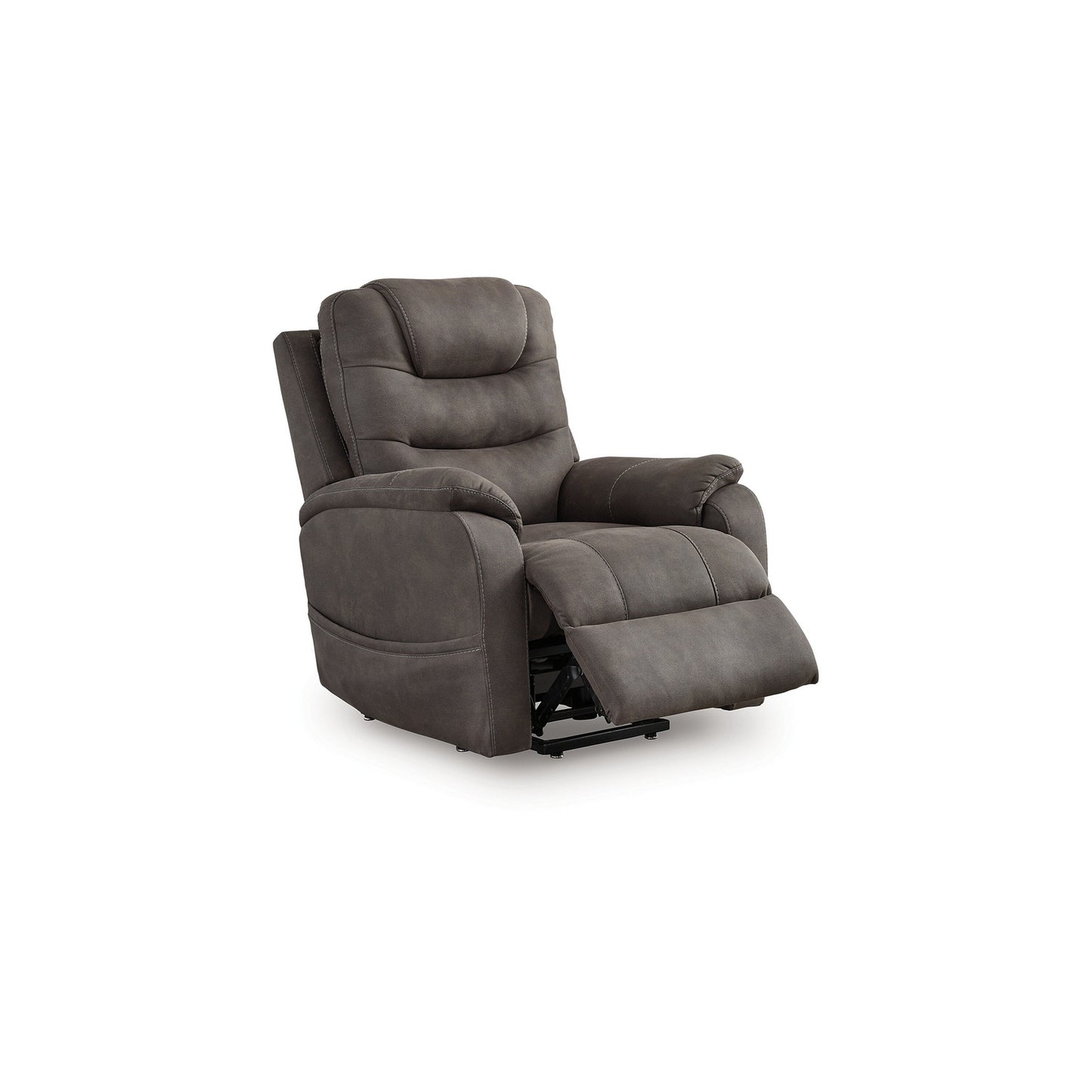 Fily Power Lift Recliner Chair, Heat Massage 40 Inch Gray Faux Leather