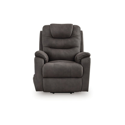 Fily Power Lift Recliner Chair, Heat Massage 40 Inch Gray Faux Leather