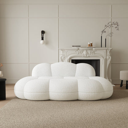 Floor Couch, Modern Loveseat Sofa, Lazy Sofa Round Floor Sofas, Cloud Memory Foam Boneless Couches for Living Room, Apartment