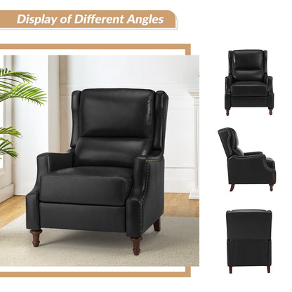 Florens Genuine Leather Recliner with Nailhead Trims by HULALA HOME
