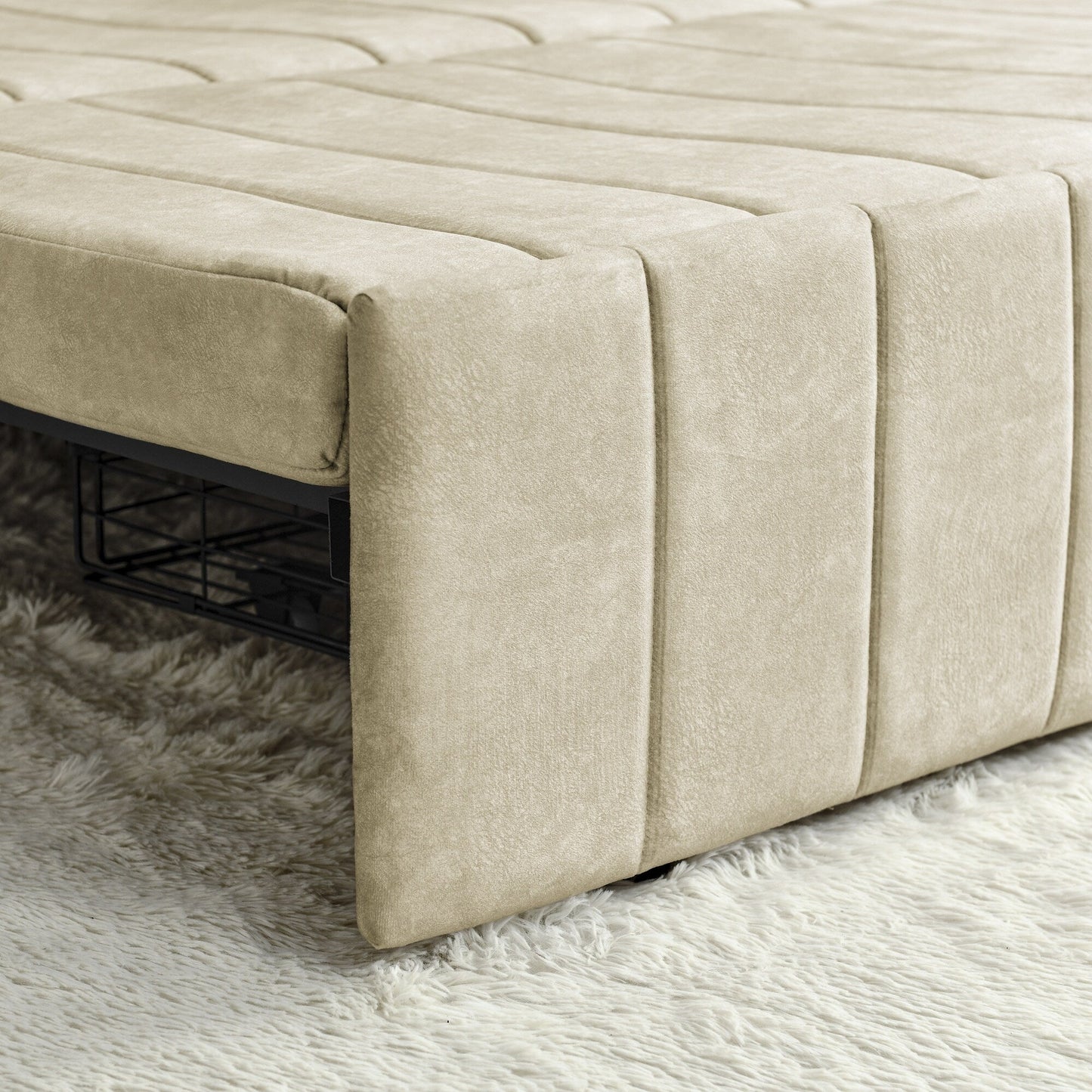 Foam Pull-Out 3-seater Sleeper Sofa Bed with Drawers