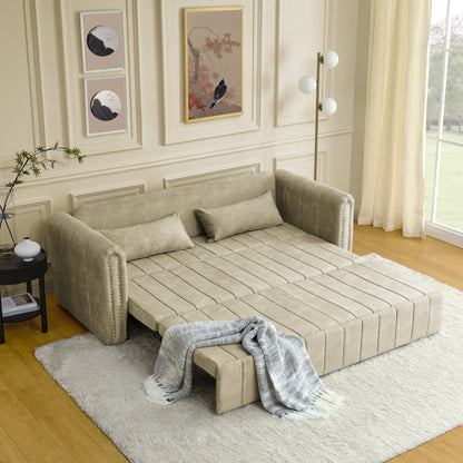 Foam Pull-Out 3-seater Sleeper Sofa Bed with Drawers