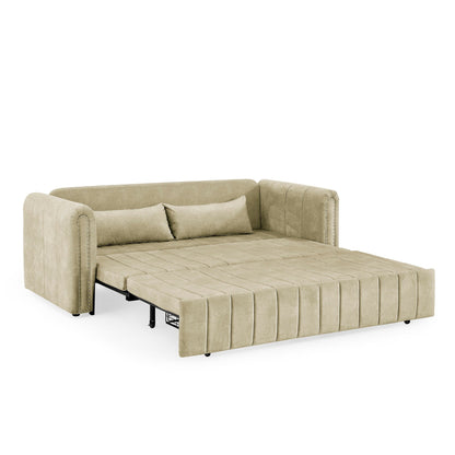 Foam Pull-Out 3-seater Sleeper Sofa Bed with Drawers