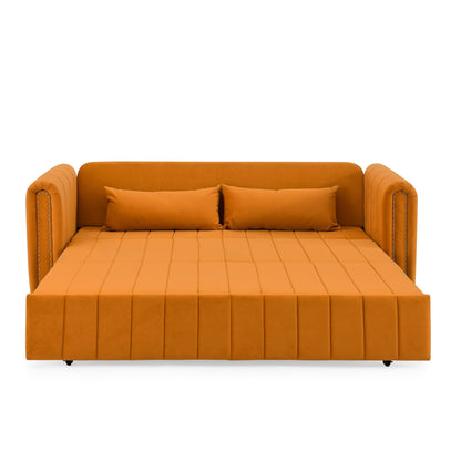 Foam Pull-Out 3-seater Sleeper Sofa Bed with Drawers