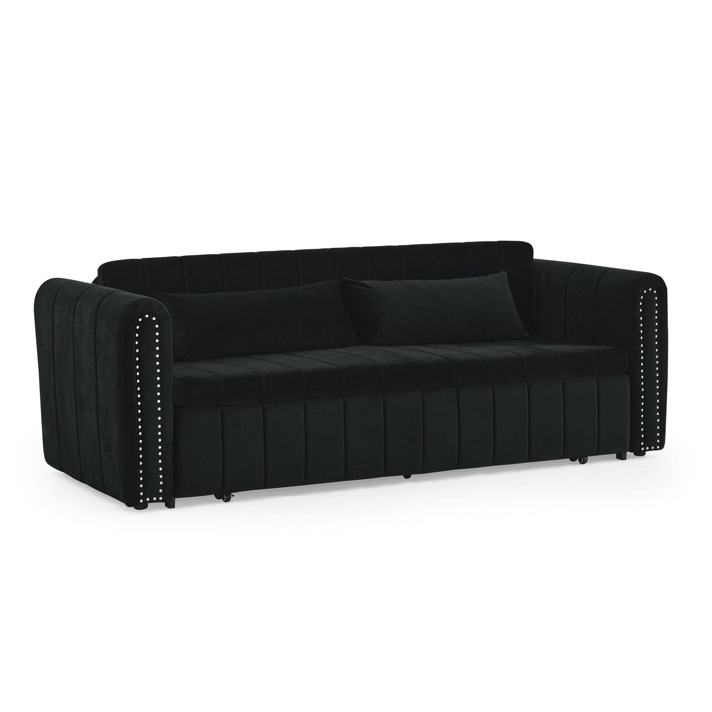 Foam Pull-Out 3-seater Sleeper Sofa Bed with Drawers