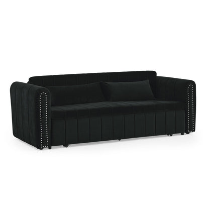 Foam Pull-Out 3-seater Sleeper Sofa Bed with Drawers