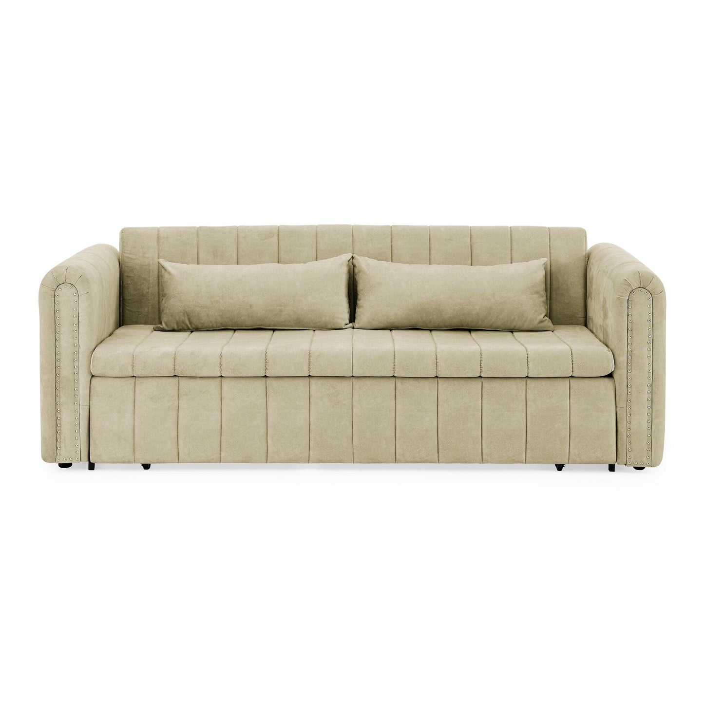 Foam Pull-Out 3-seater Sleeper Sofa Bed with Drawers
