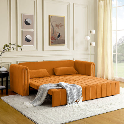 Foam Pull-Out 3-seater Sleeper Sofa Bed with Drawers