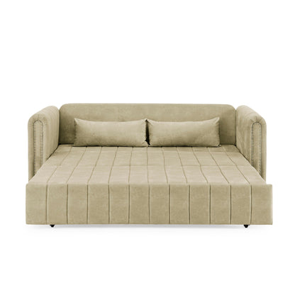 Foam Pull-Out 3-seater Sleeper Sofa Bed with Drawers