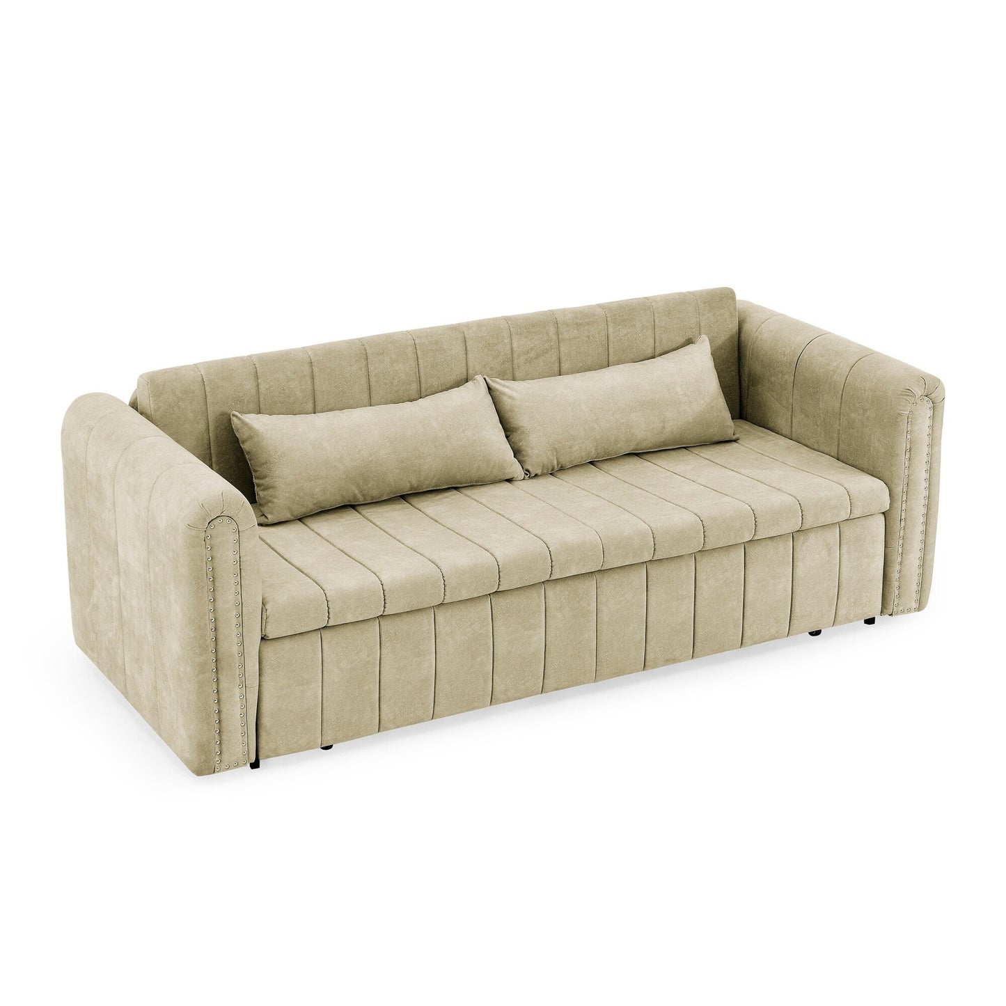 Foam Pull-Out 3-seater Sleeper Sofa Bed with Drawers