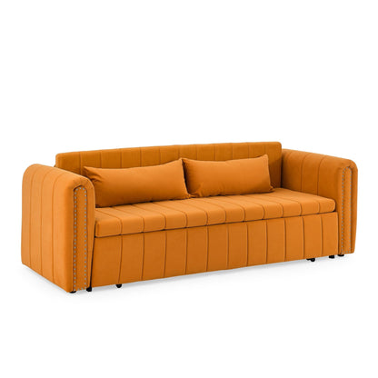 Foam Pull-Out 3-seater Sleeper Sofa Bed with Drawers