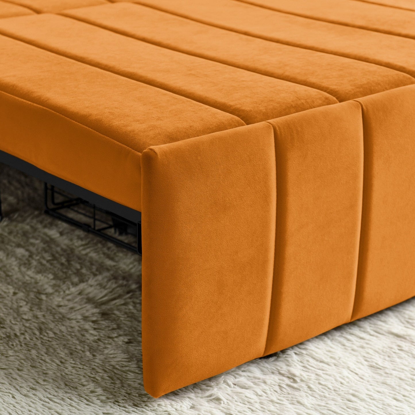 Foam Pull-Out 3-seater Sleeper Sofa Bed with Drawers