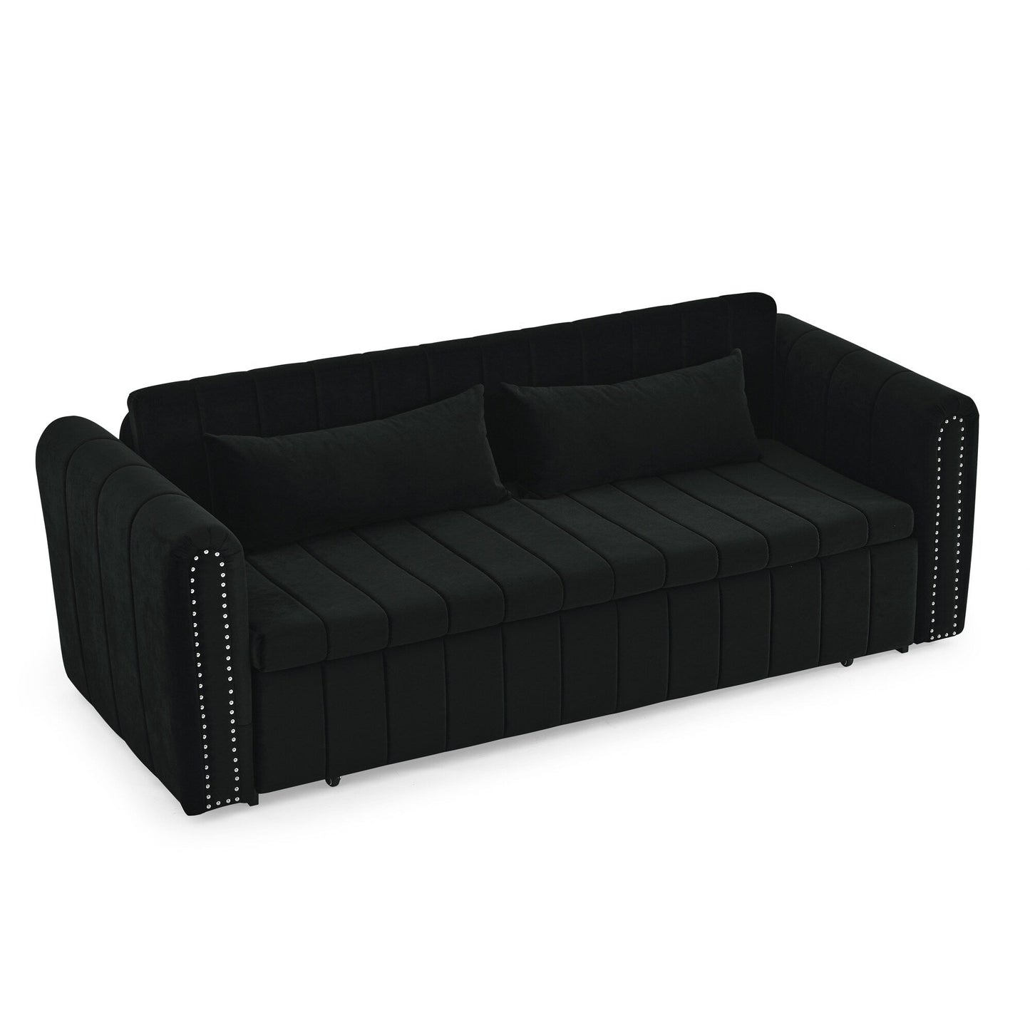 Foam Pull-Out 3-seater Sleeper Sofa Bed with Drawers