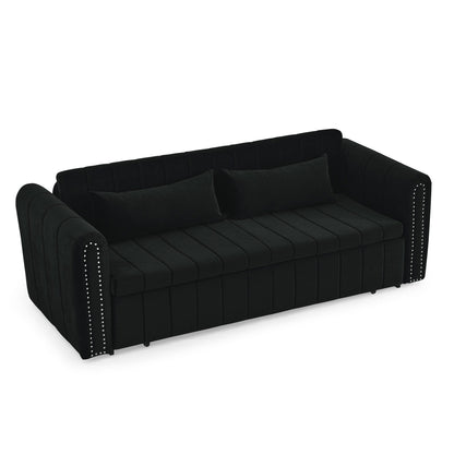 Foam Pull-Out 3-seater Sleeper Sofa Bed with Drawers