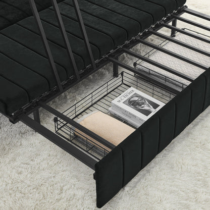 Foam Pull-Out 3-seater Sleeper Sofa Bed with Drawers