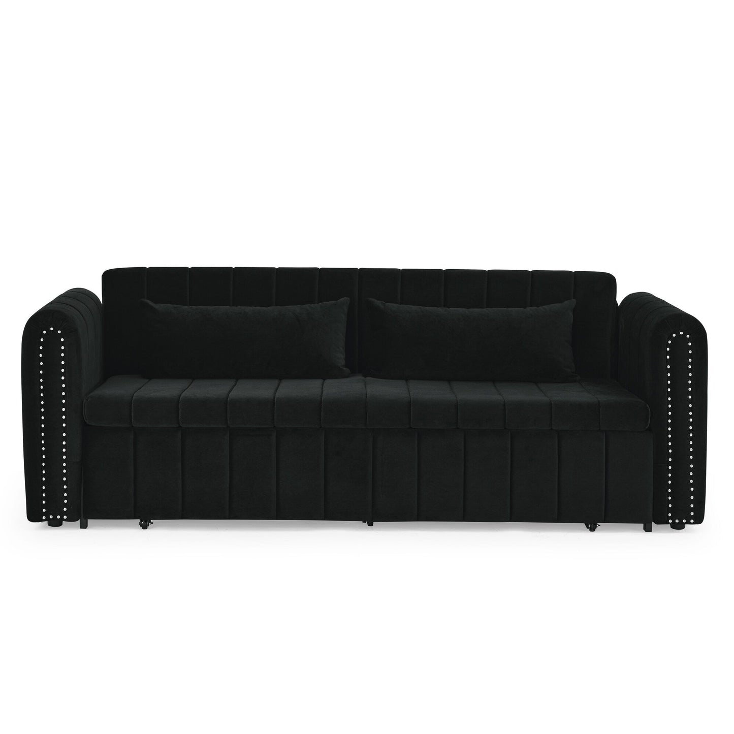 Foam Pull-Out 3-seater Sleeper Sofa Bed with Drawers