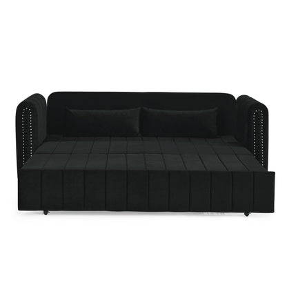 Foam Pull-Out 3-seater Sleeper Sofa Bed with Drawers