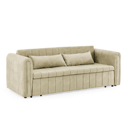 Foam Pull-Out 3-seater Sleeper Sofa Bed with Drawers
