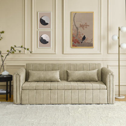 Foam Pull-Out 3-seater Sleeper Sofa Bed with Drawers