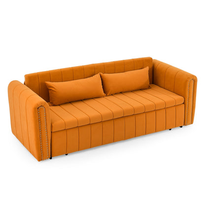 Foam Pull-Out 3-seater Sleeper Sofa Bed with Drawers