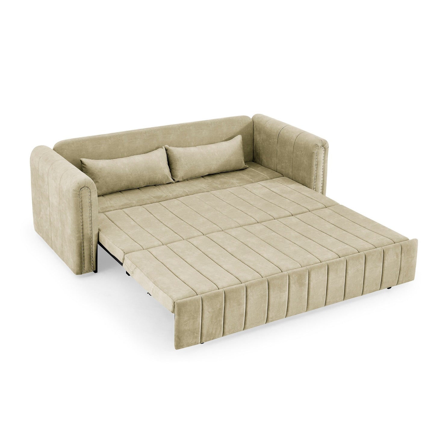 Foam Pull-Out 3-seater Sleeper Sofa Bed with Drawers