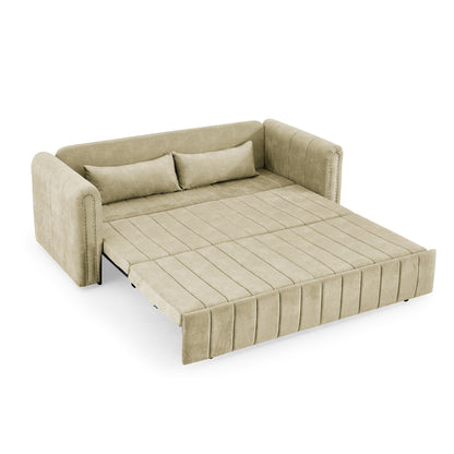 Foam Pull-Out 3-seater Sleeper Sofa Bed with Drawers