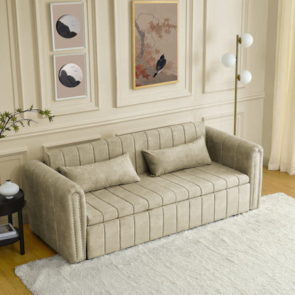 Foam Pull-Out 3-seater Sleeper Sofa Bed with Drawers