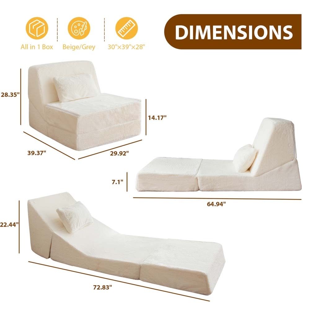 Fold Sofa Bed Sleeper Sofa Guest Chaise Lounge Floor Couch