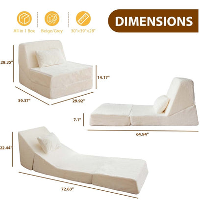 Fold Sofa Bed Sleeper Sofa Guest Chaise Lounge Floor Couch