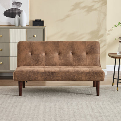 Foldable Fashion Sofa Bed High End Flannel Fabric Back Adjustable Sofa Recliner Futon, Modern Fashion Sofa with Charging Port