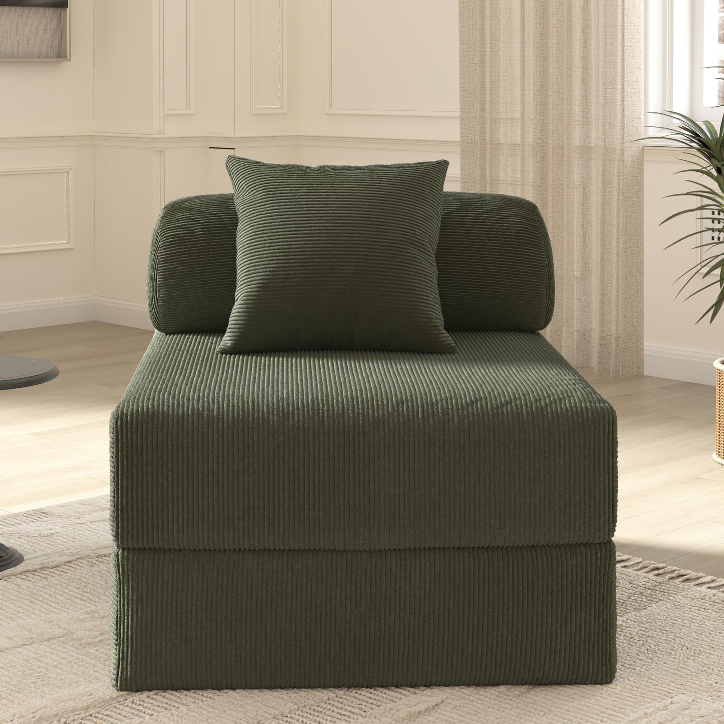 Foldable Sofa Fabric Sofa Bed, high Rebound Density Sponge Sofa