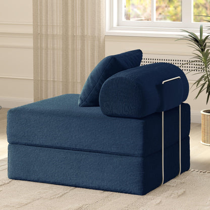 Foldable Sofa Fabric Sofa Bed, high Rebound Density Sponge Sofa