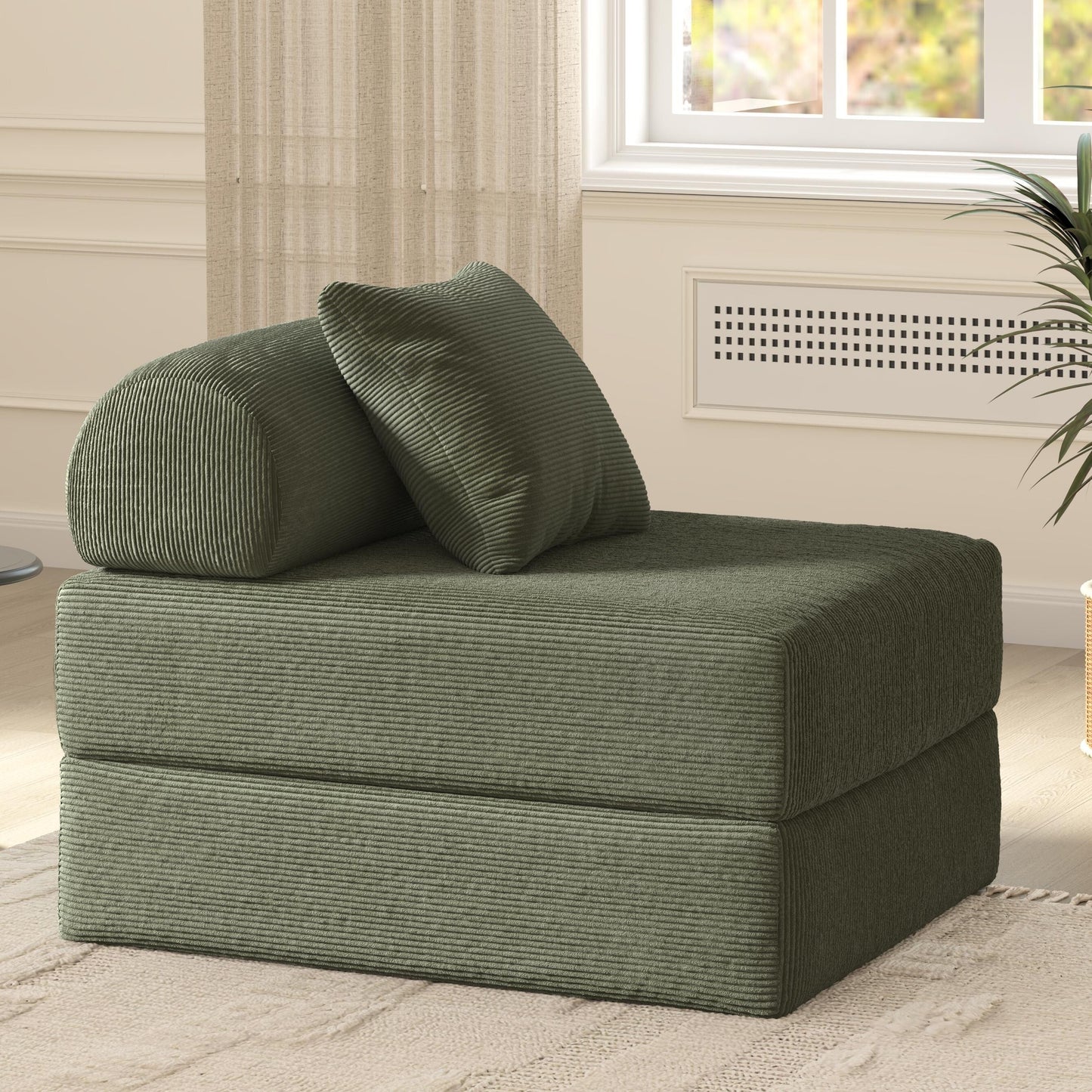 Foldable Sofa Fabric Sofa Bed, high Rebound Density Sponge Sofa