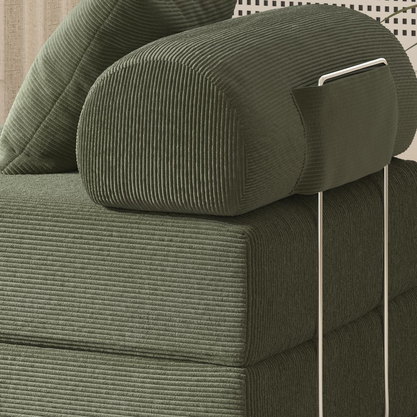 Foldable Sofa Fabric Sofa Bed, high Rebound Density Sponge Sofa