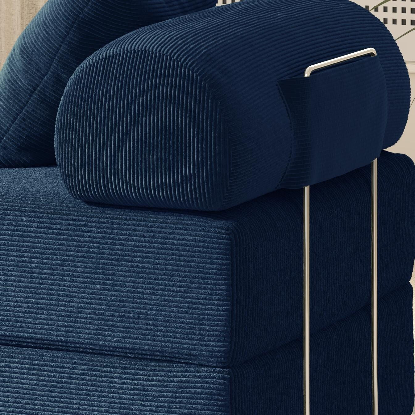Foldable Sofa Fabric Sofa Bed, high Rebound Density Sponge Sofa